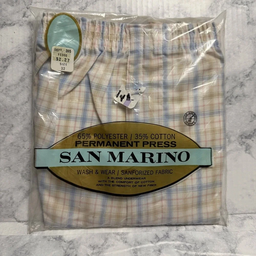 1970s Fedco San Marino Boxer Shorts Men's Underwear Vintage Size 32 NOS New